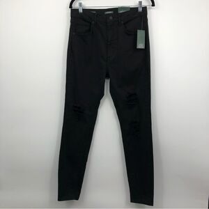 🆕 Wild Fable Black Highest Rise‎ Skinny Jeans Destructed Size 8 NWT